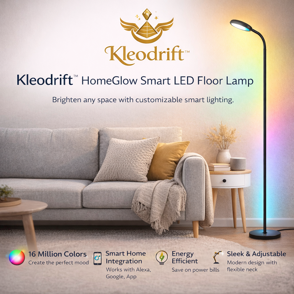 Kleodrift™ HomeGlow Smart LED Floor Lamp